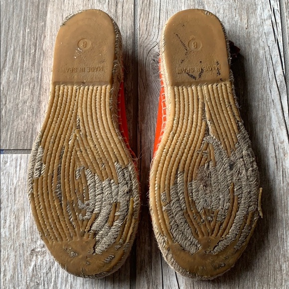 Kate Spade orange canvas and leather espadrilles - Picture 5 of 7